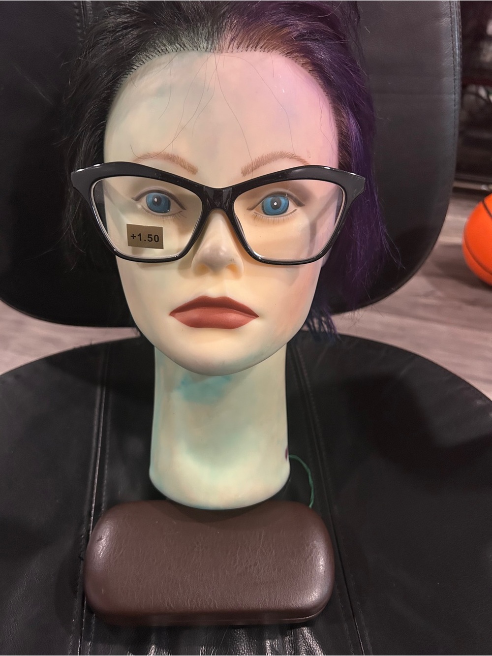 Nicole Miller Black Cat-Eye Reading Glasses 1.50